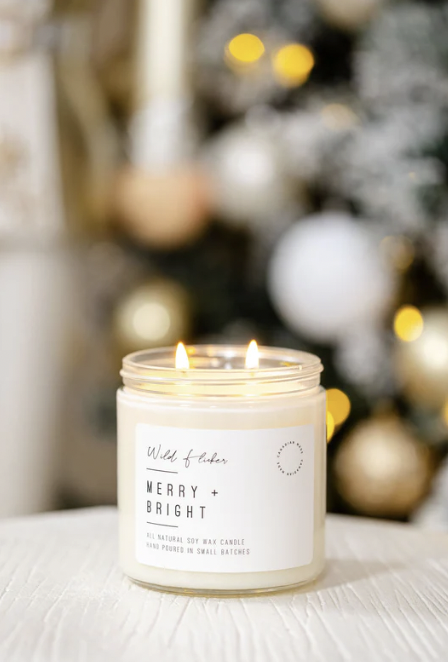 Merry + Bright (8oz Soy Candle)