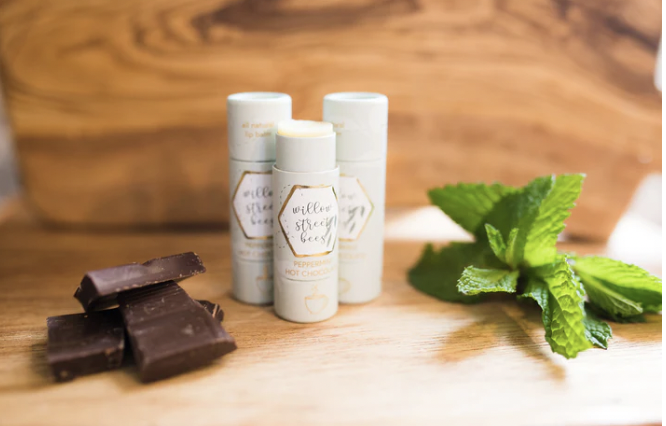 Willow Street Bees Peppermint Hot Chocolate Lip Balm