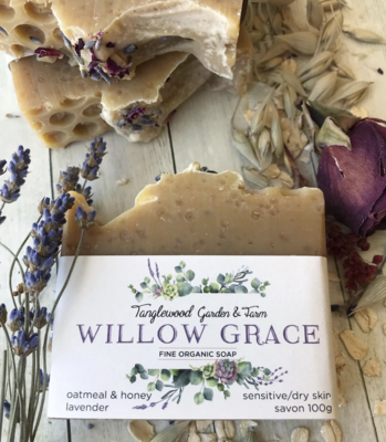 Willow Grace Oatmeal, Honey &amp; Lavender Organic Soap Bar