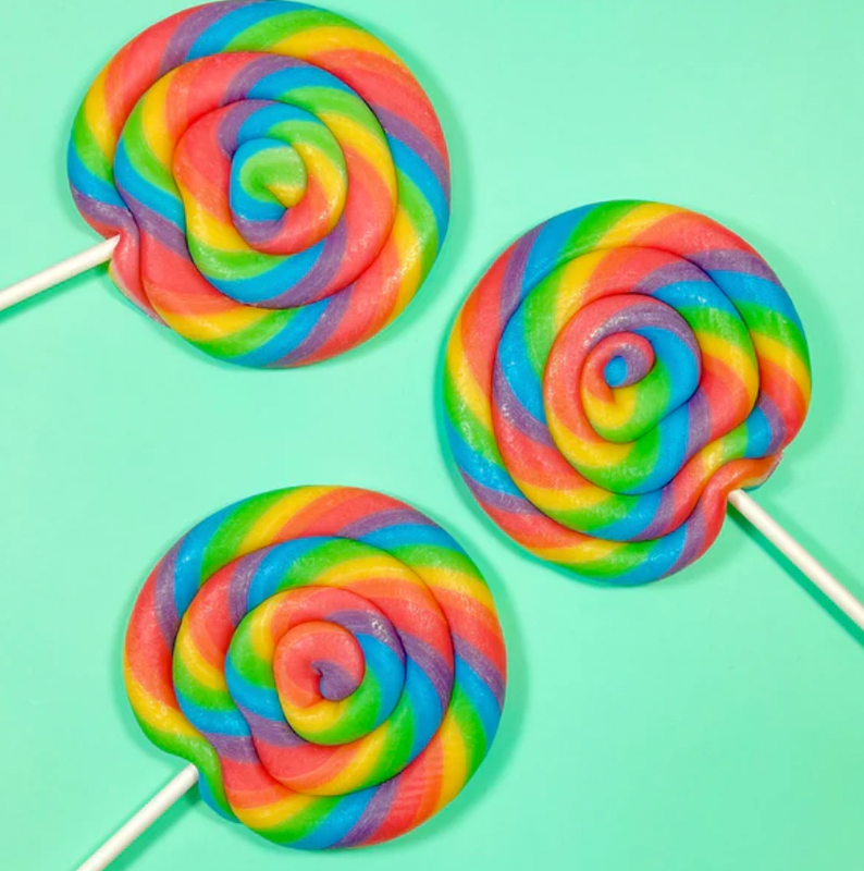 Fruit Punch Handmade Whirl Lollipop