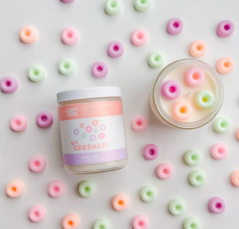 Smells Like Fruity Breakfast Cereal 8oz Soy Candle