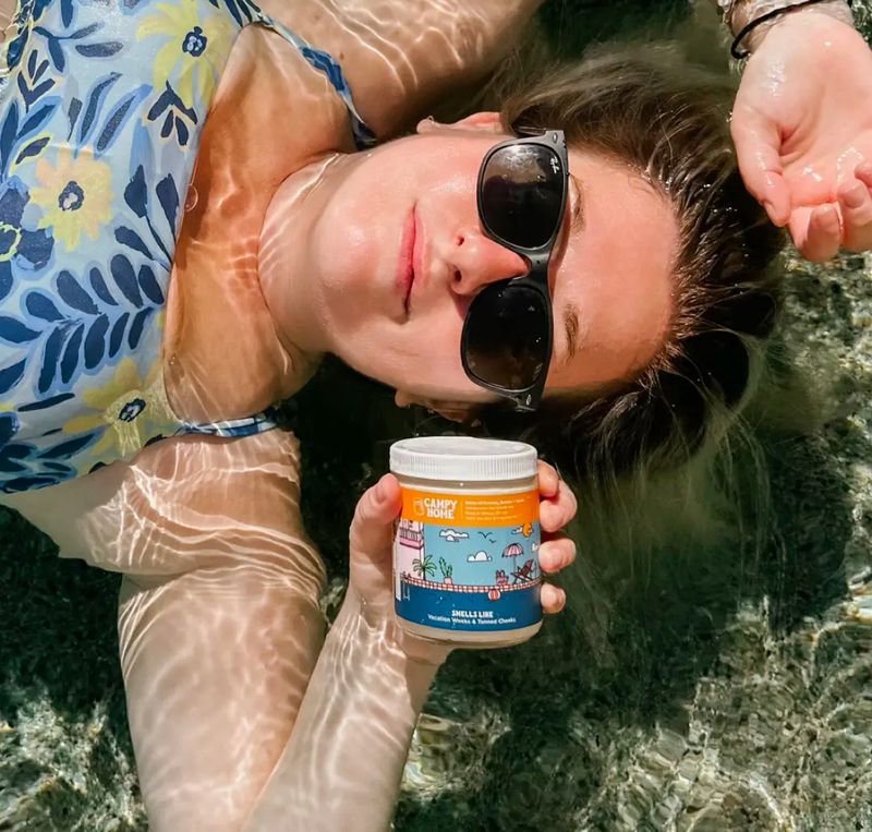 Smells Like Vacation Weeks &amp; Tanned Cheeks 8oz Soy Candle