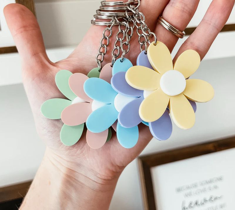 Daisy Acrylic Keychain