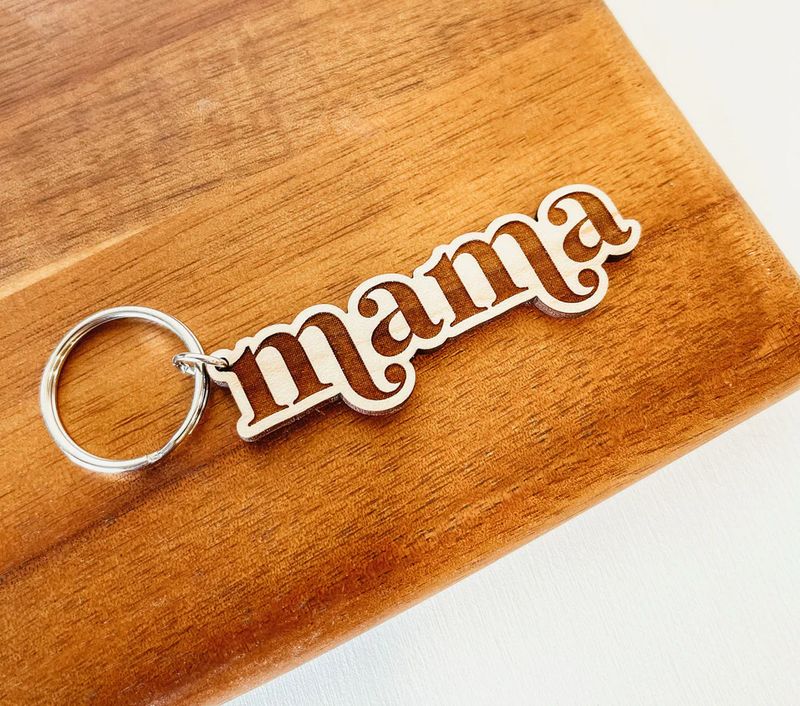 ‘Mama’ wooden keychain