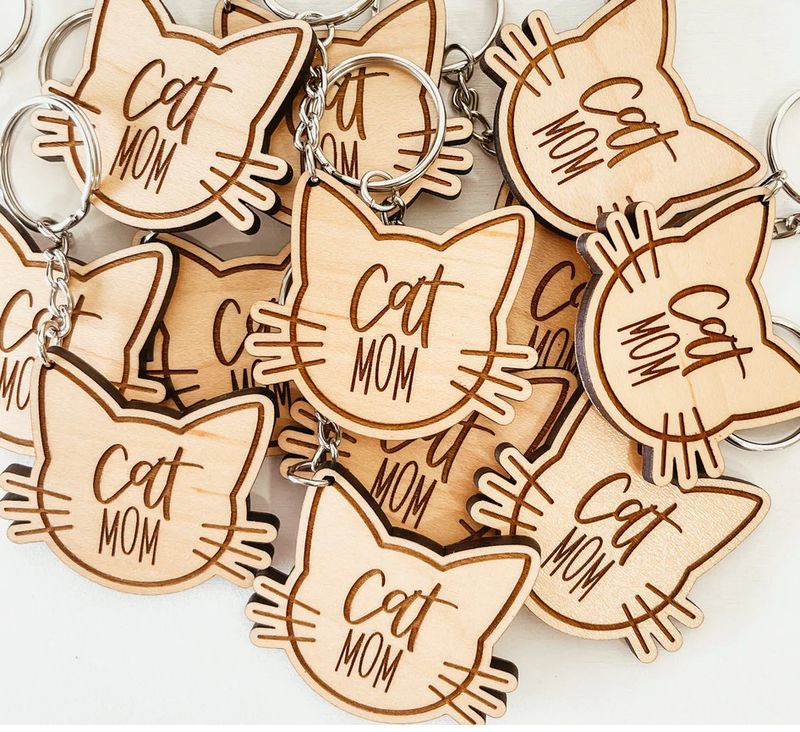 Cat Mom keychain