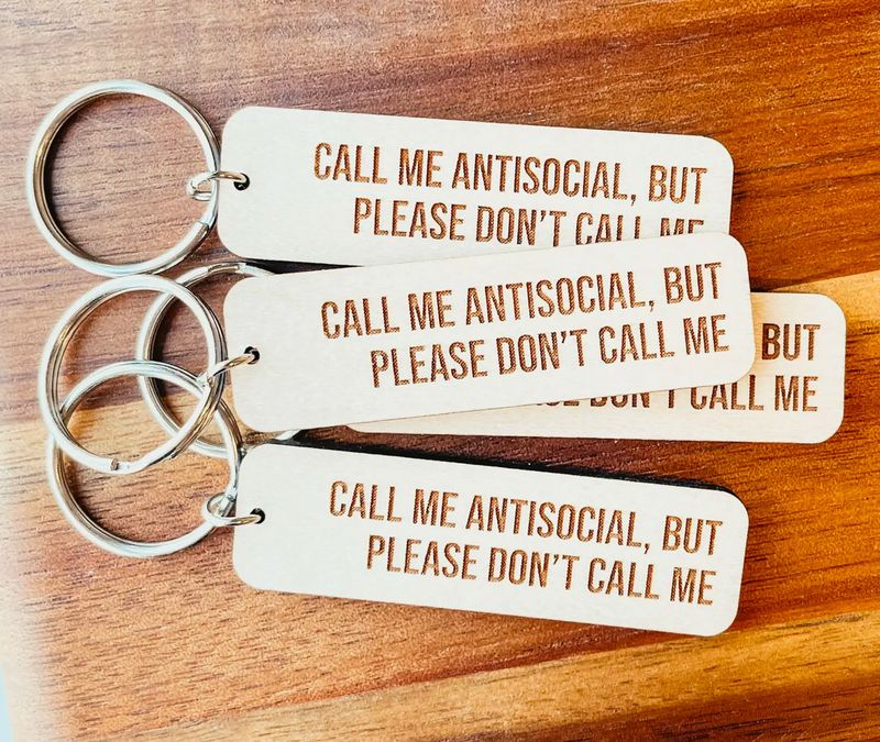 Antisocial Keychain