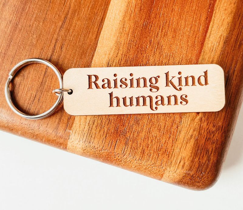 Raising Kind Humans Keychain