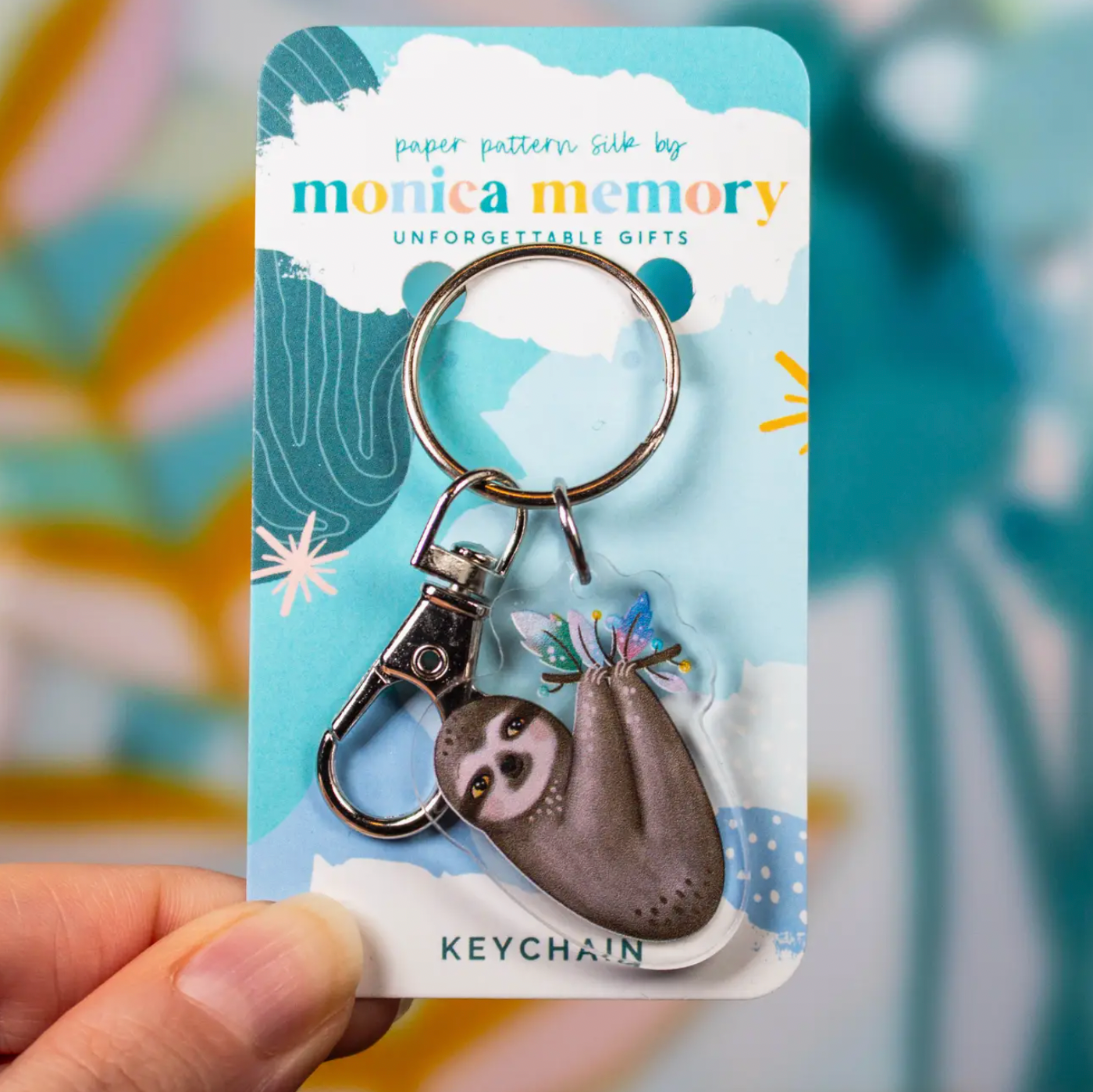 Hanging Sloth Keychain