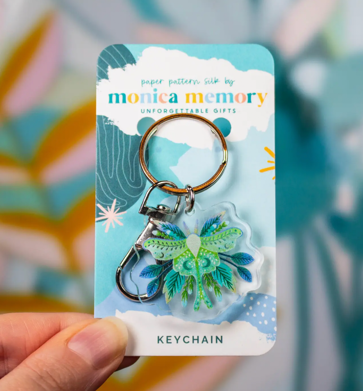 Luna Moth Keychain