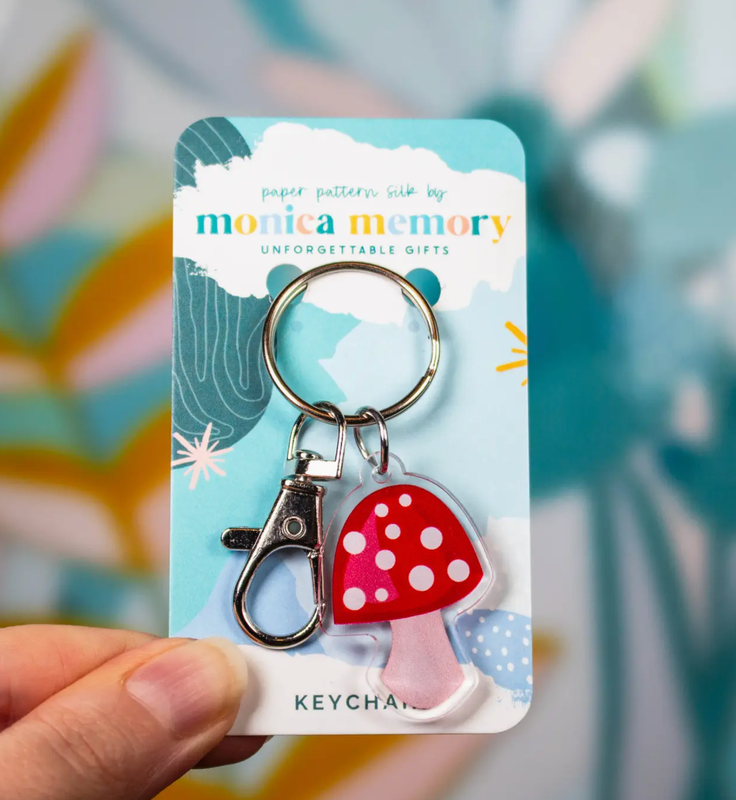 Red-Capped Mushroom Keychain