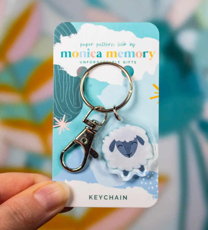 White Sheep Keychain
