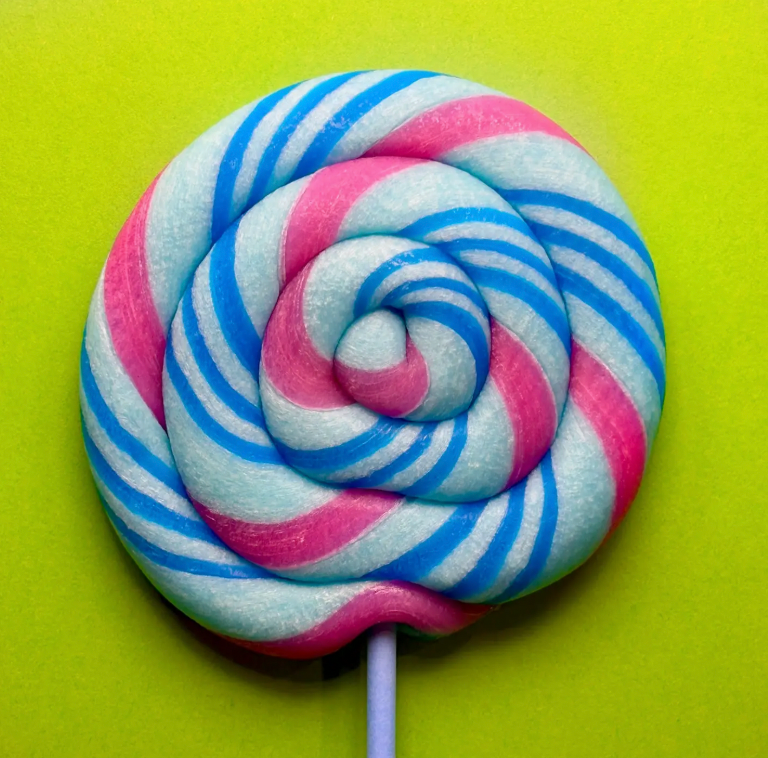Cotton Candy Handmade Whirl Lollipop