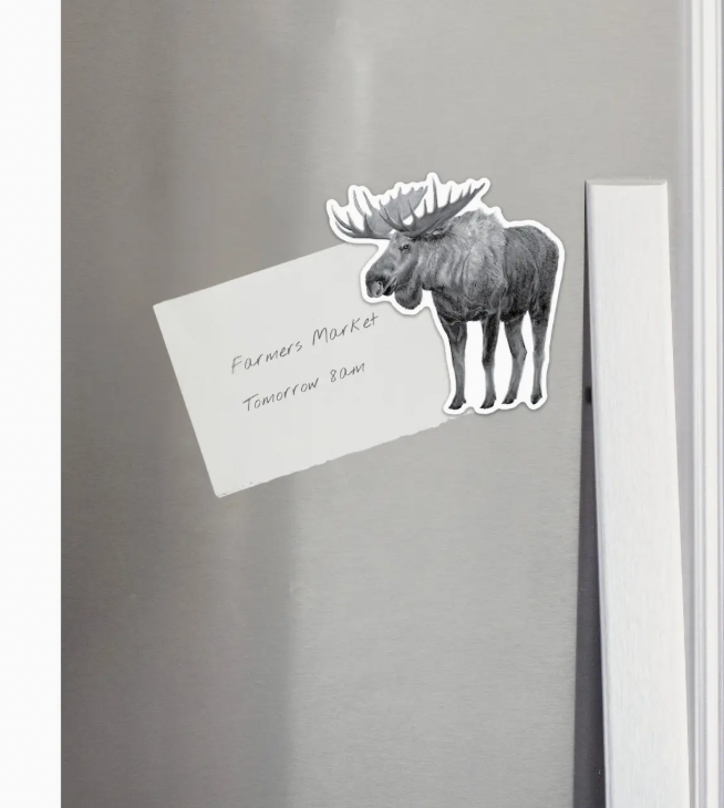 Hand-drawn Moose Magnet