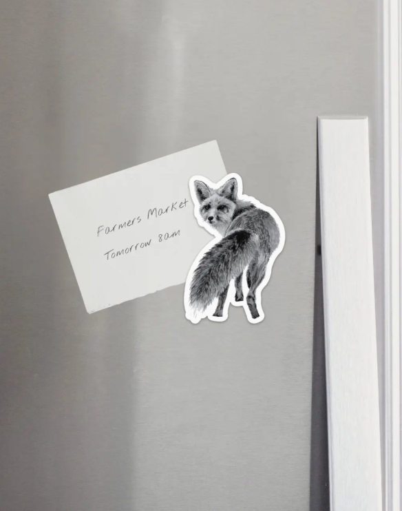 Hand-drawn Fox Magnet