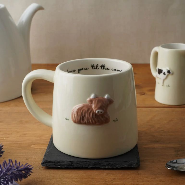 Bramble Farm Highland Cow Stoneware Mug
