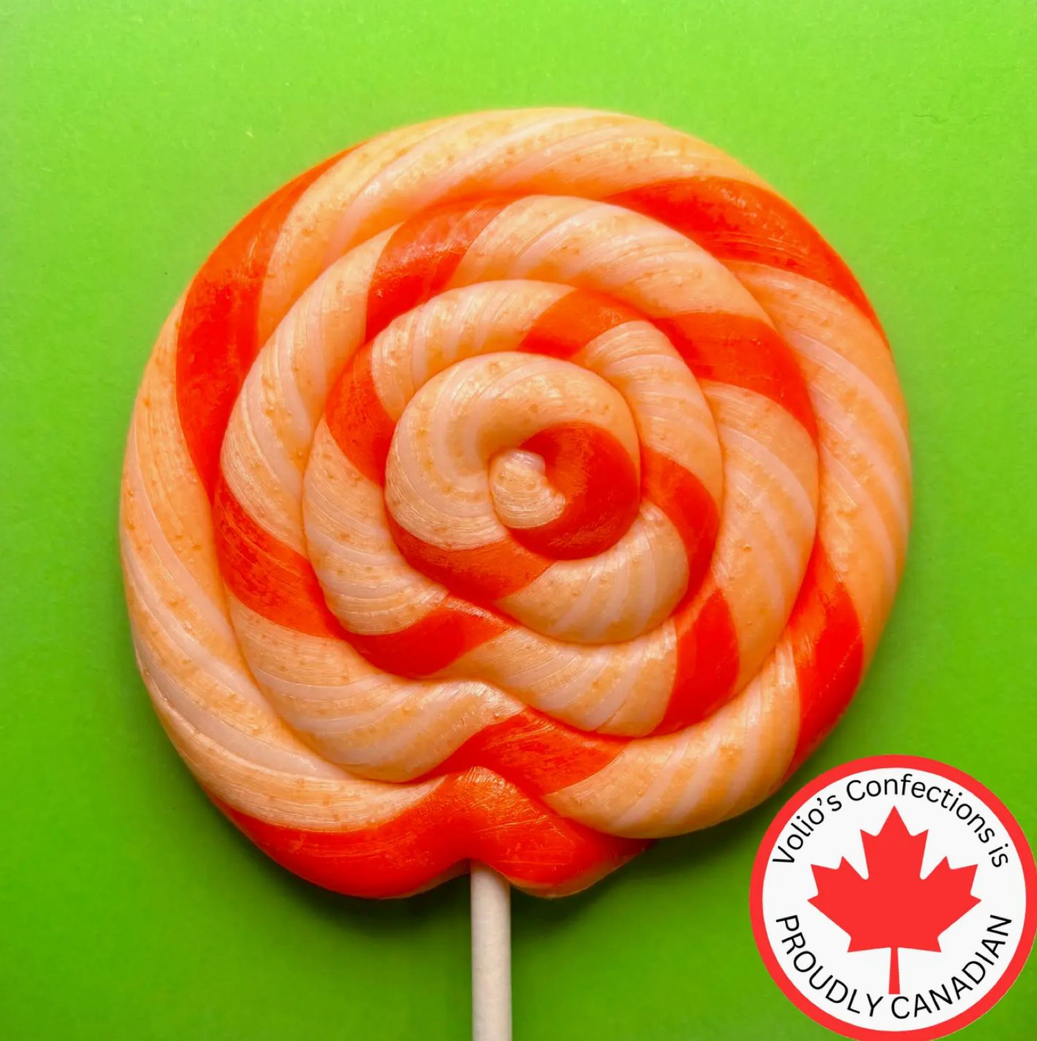 Peaches and Cream Handmade Whirl Lollipop