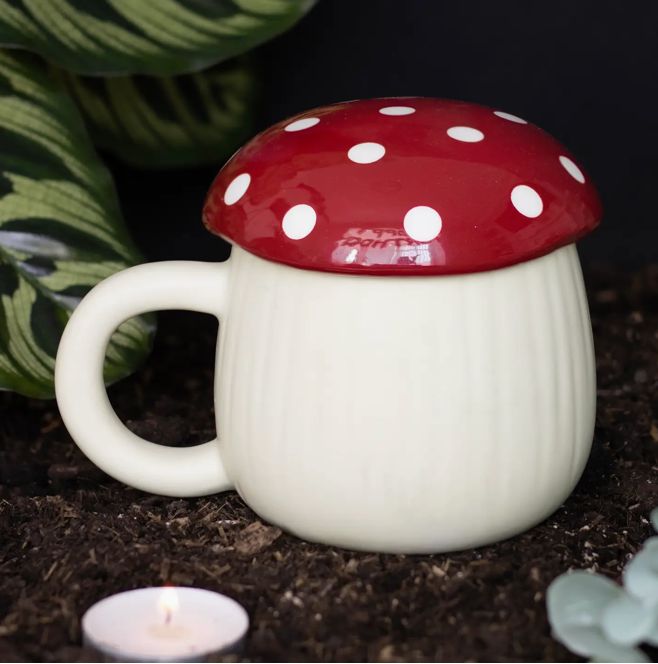 Mushroom Mug with Lid