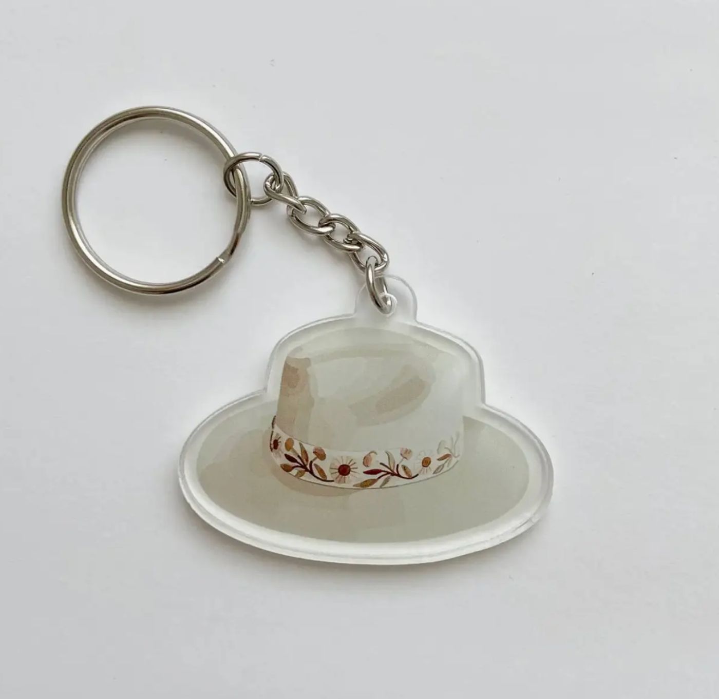 Floral Hat Keychain