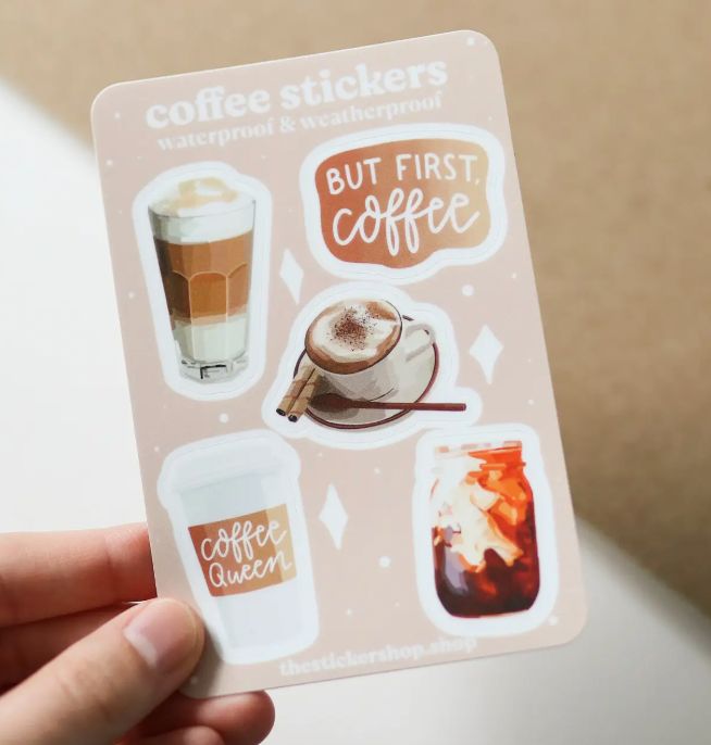 Coffee Stickers (pack of five)