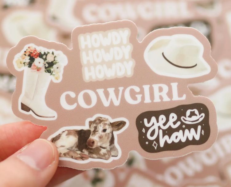 Cowgirl Sticker (Waterproof)