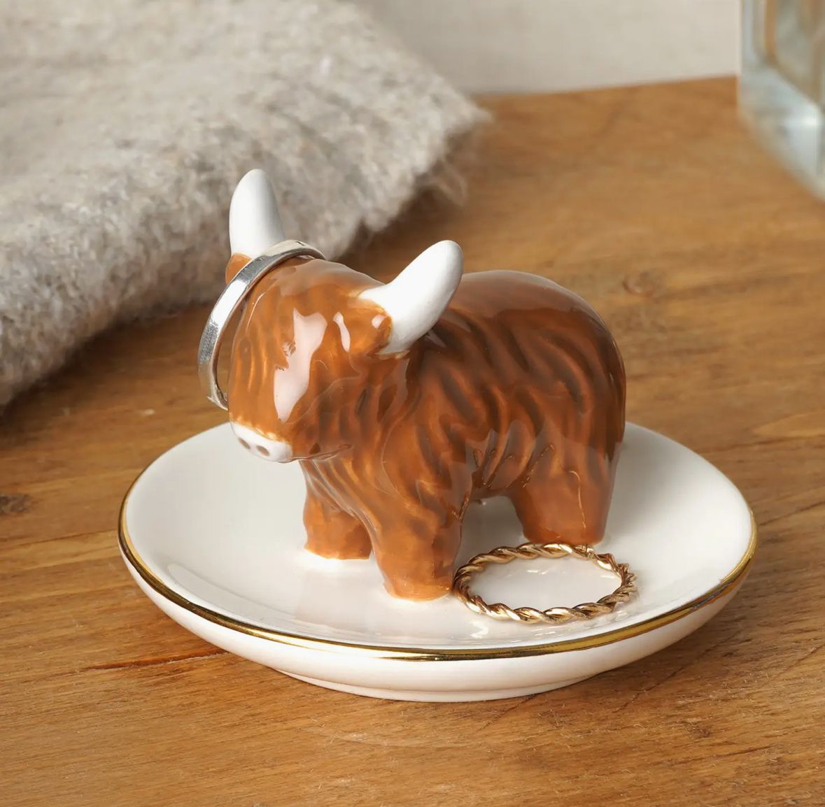 Bramble Farm Highland Cow Ring Dish