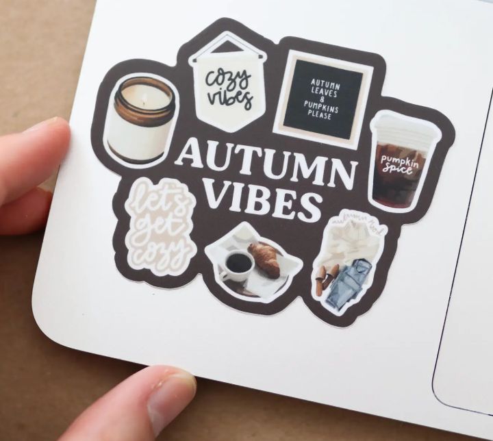 Autumn Vibes Durable Sticker (Waterproof)