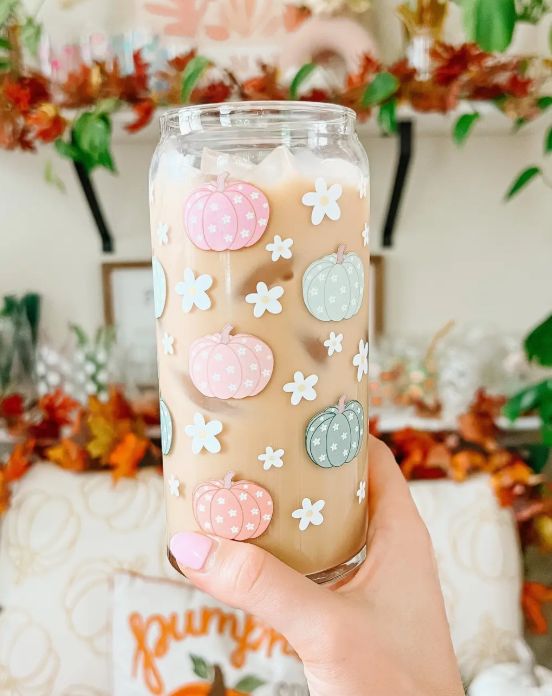 Pastel Pumpkins Glass (20oz)