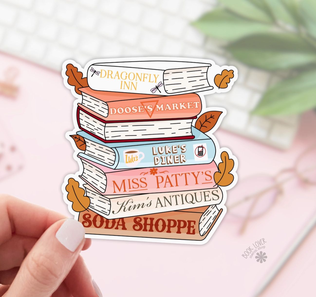 Gilmore Girls Book Stack Vinyl Sticker