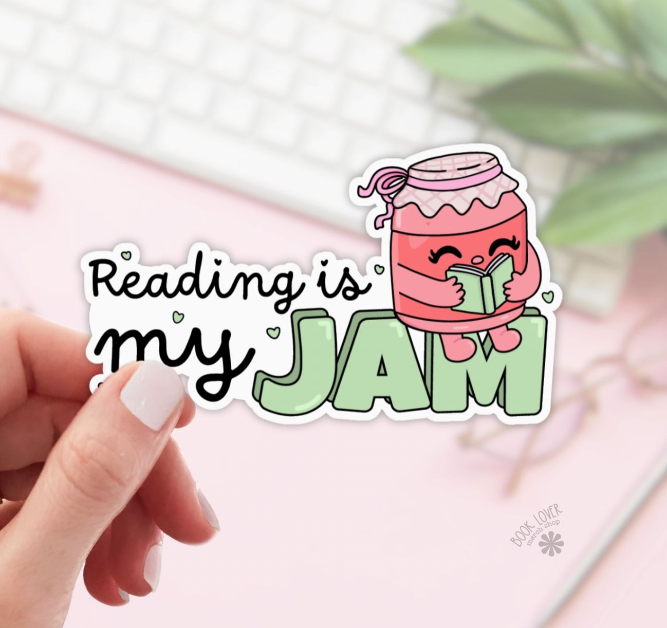 Reading is my Jam Vinyl Sticker