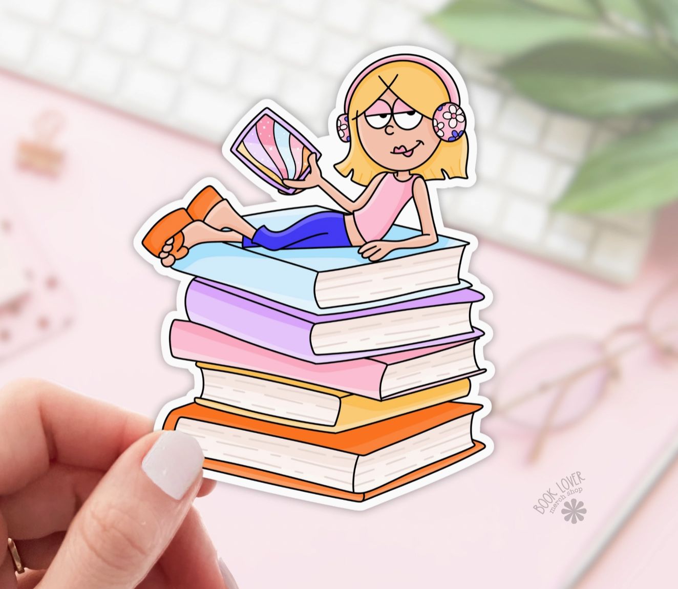 Lizzie McGuire Book Stack Vinyl Sticker
