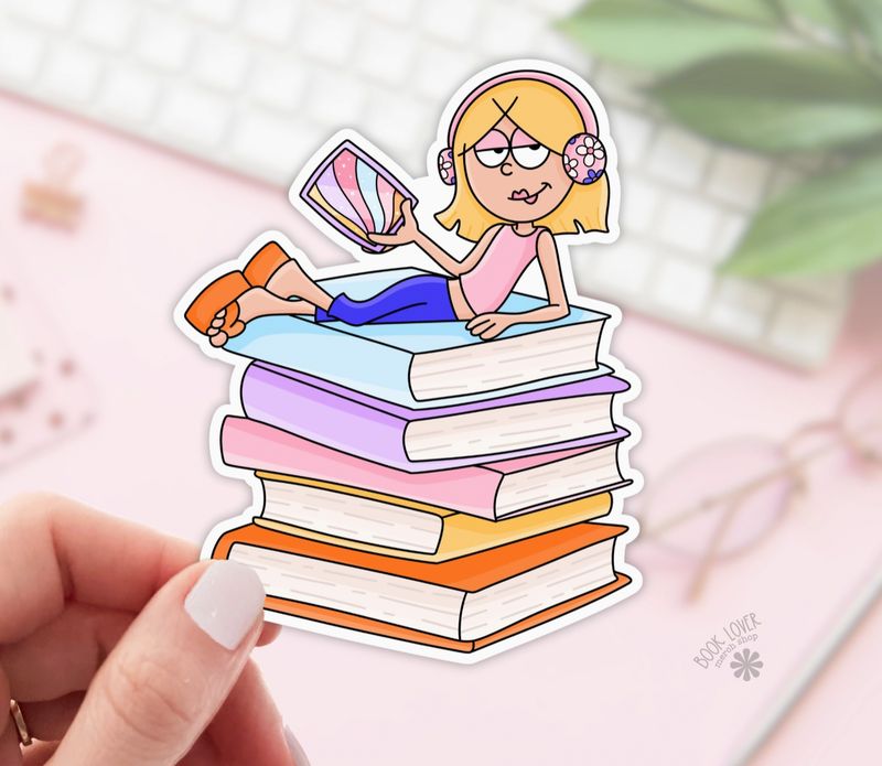 Lizzie McGuire Book Stack Vinyl Sticker