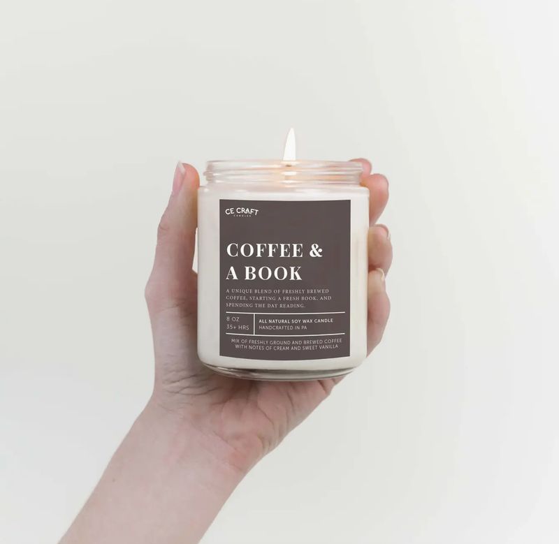 Coffee and A Book (8oz Soy Candle)