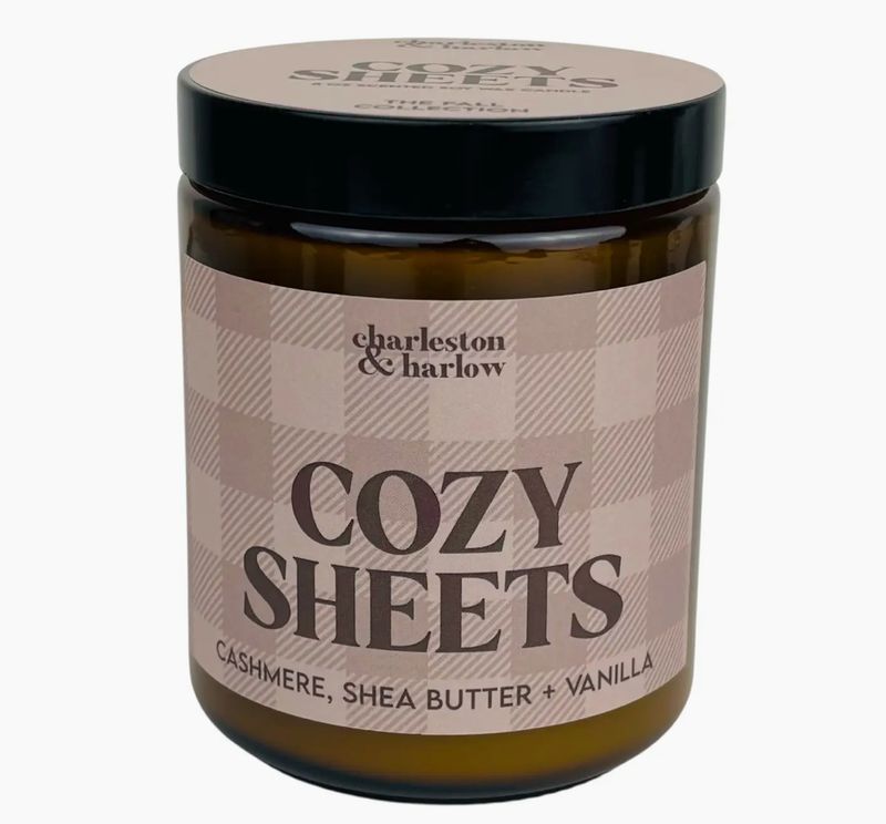 Cozy Sheets - Cashmere, Shea + Vanilla 8oz Soy Candle