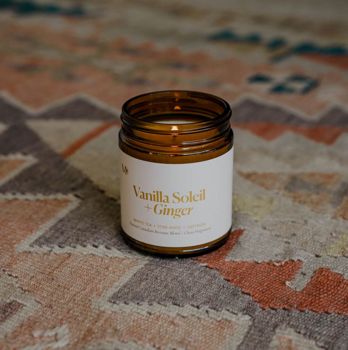 Vanilla Soleil + Ginger 9oz beeswax candle