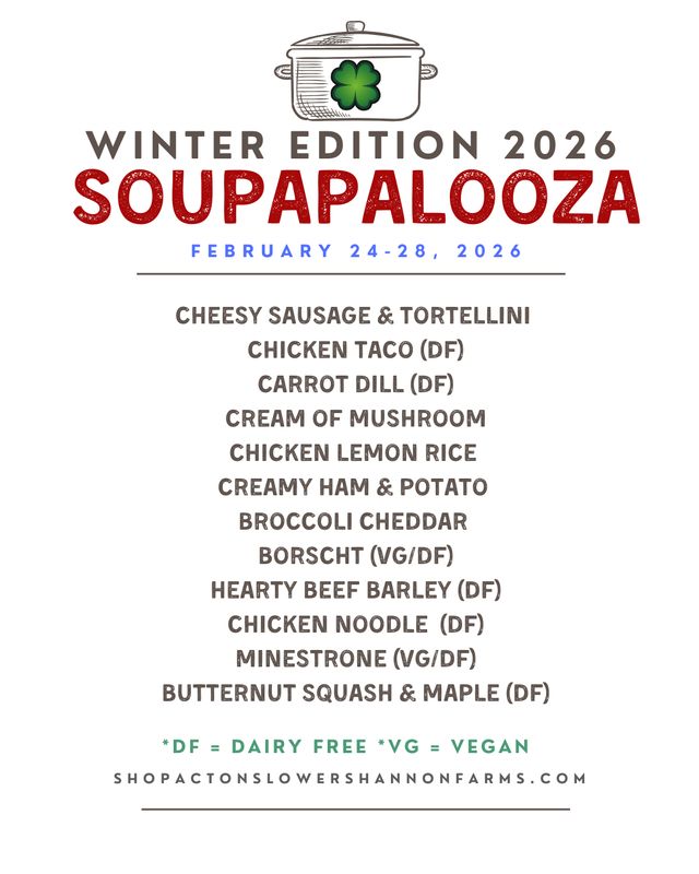 SOUPAPALOOZA (Bulk Soup Buying Event - see available list)