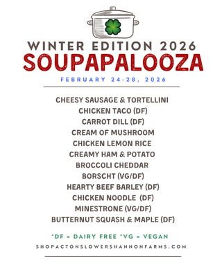 SOUPAPALOOZA (Bulk Soup Buying Event - see available list)