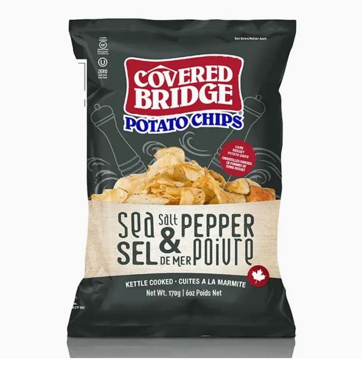 Sea Salt &amp; Cracked Pepper Chips (170g)