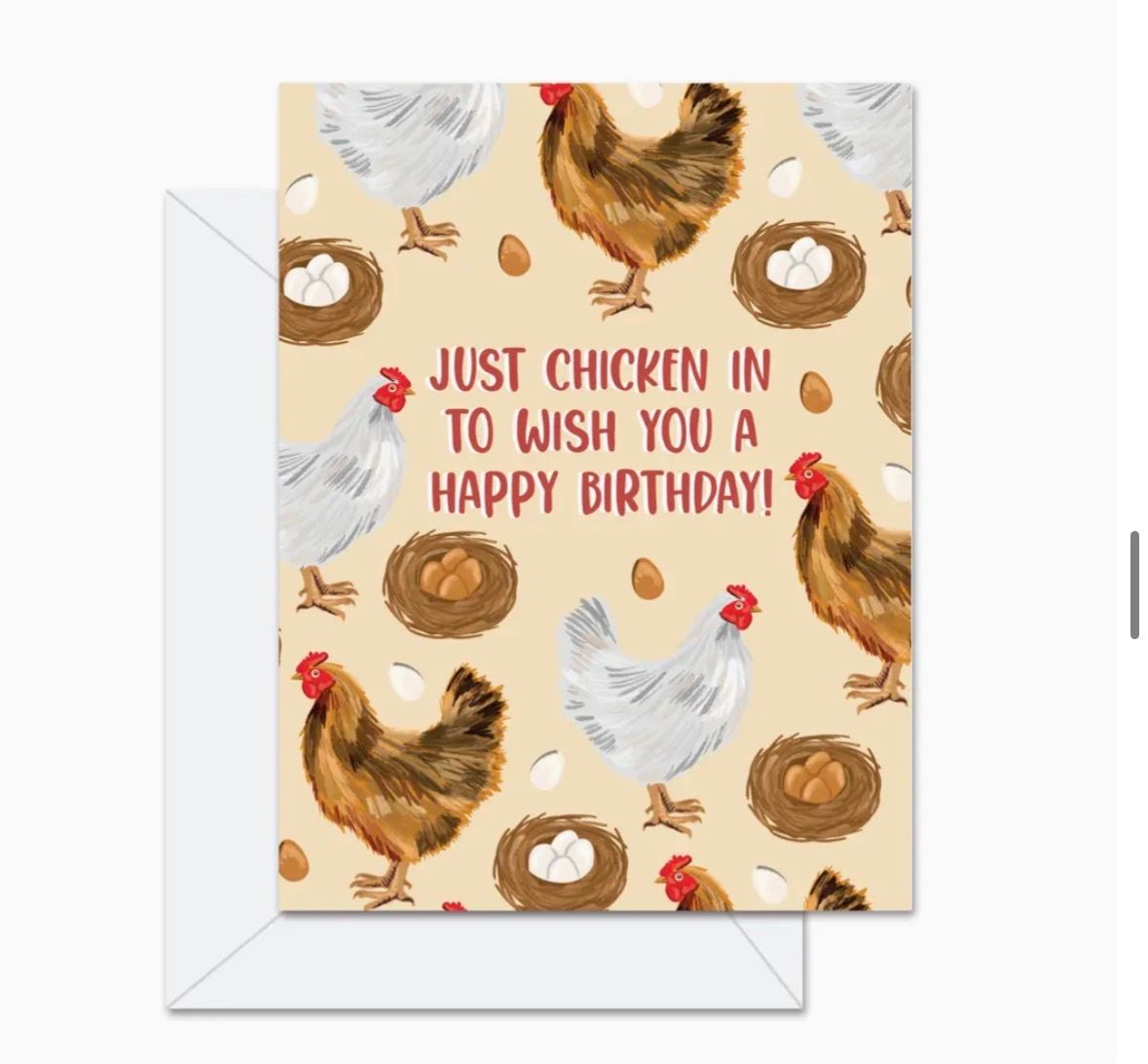 Just Chicken In Birthday Card - Jaybee Designs