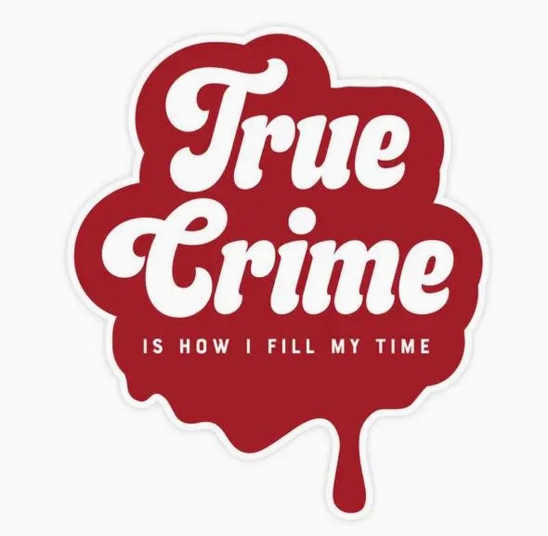 True Crime Funny Halloween Sticker