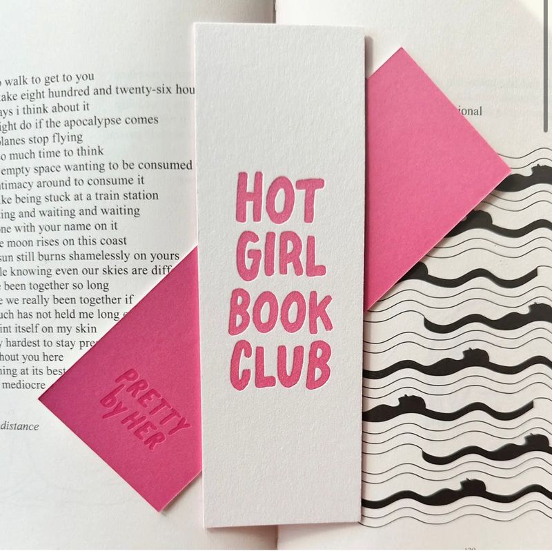 Hot Girl Book Club Letterpress Bookmark