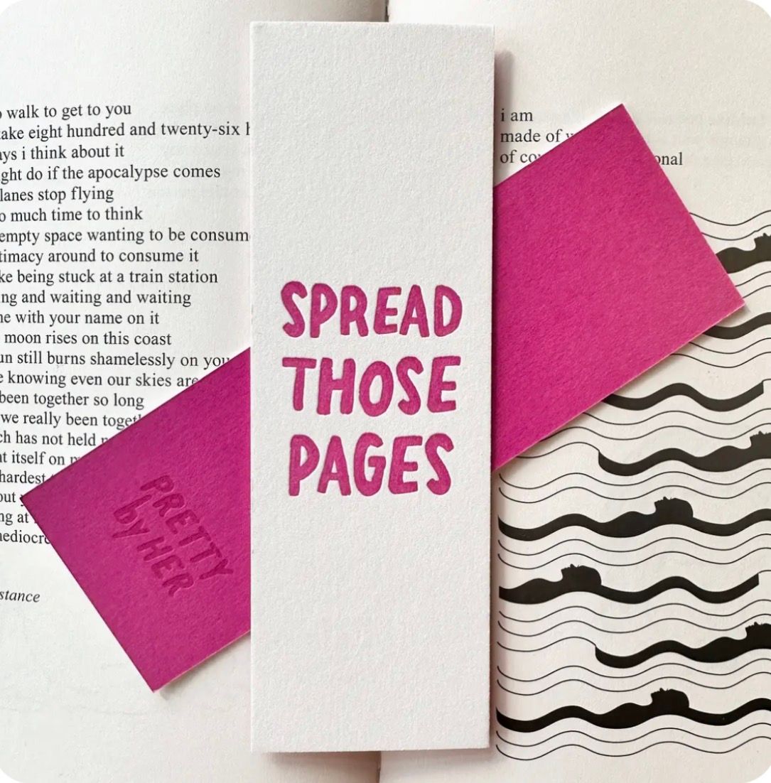 Spread Those Pages Letterpress Bookmark