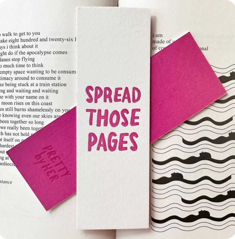 Spread Those Pages Letterpress Bookmark