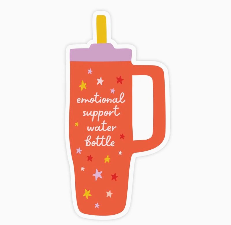 Emotional Support Water Bottle Sticker