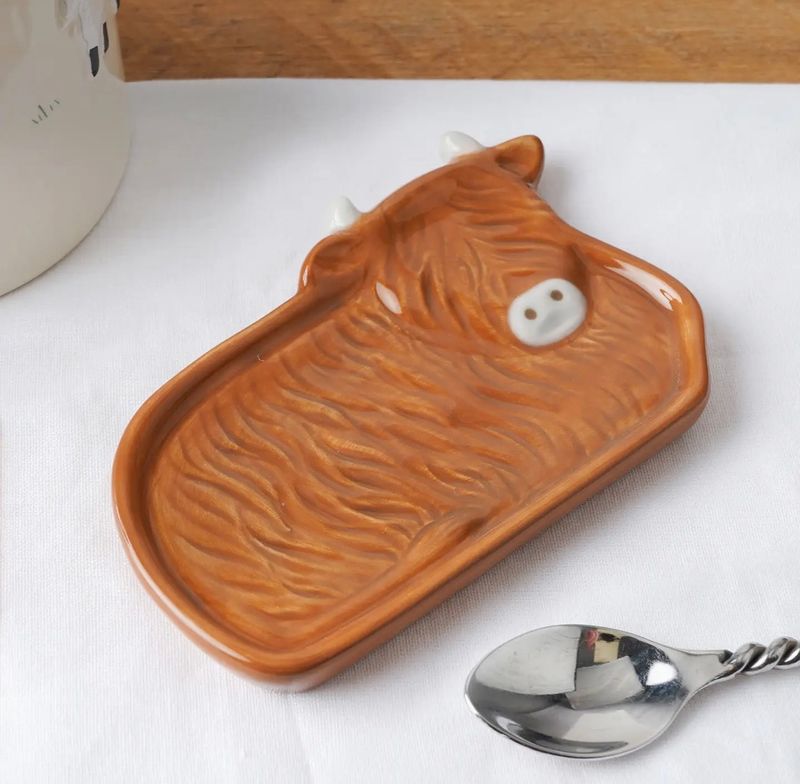 Bramble Farm Highland Cow Teabag Dish