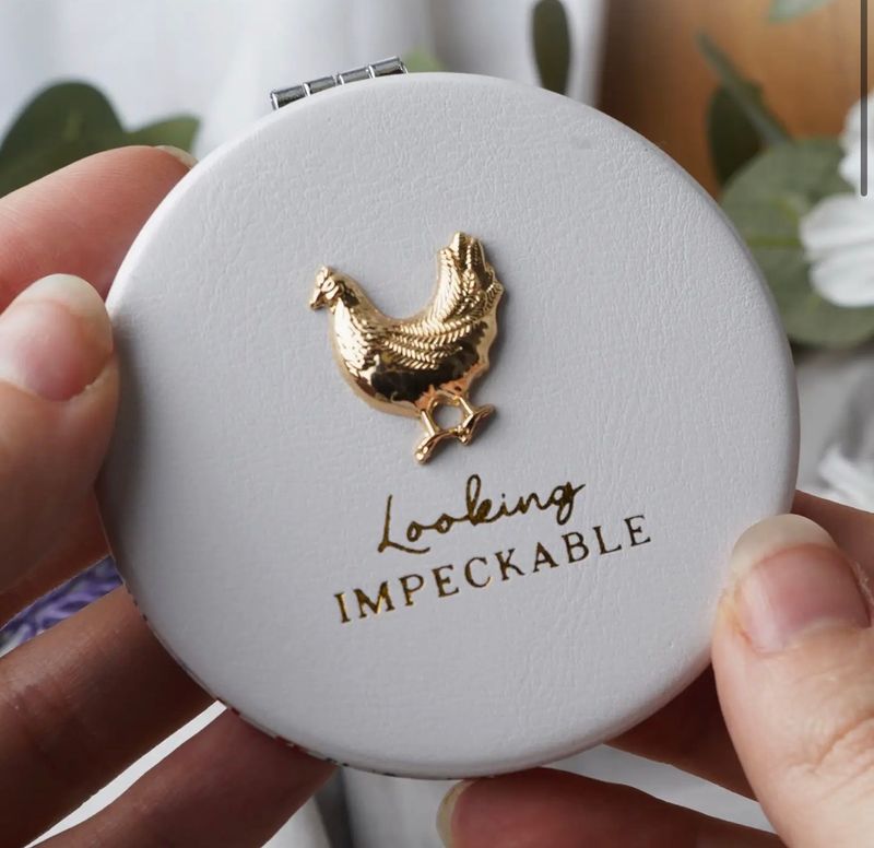 Bramble Farm Chicken Compact Mirror