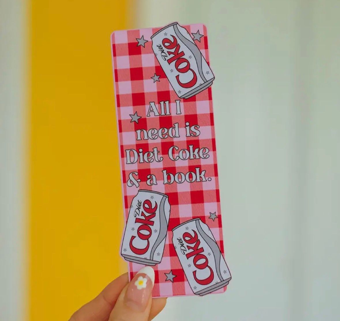 Diet Coke bookmark