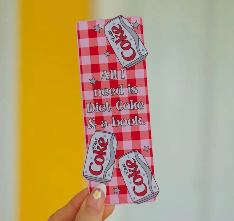 Diet Coke bookmark