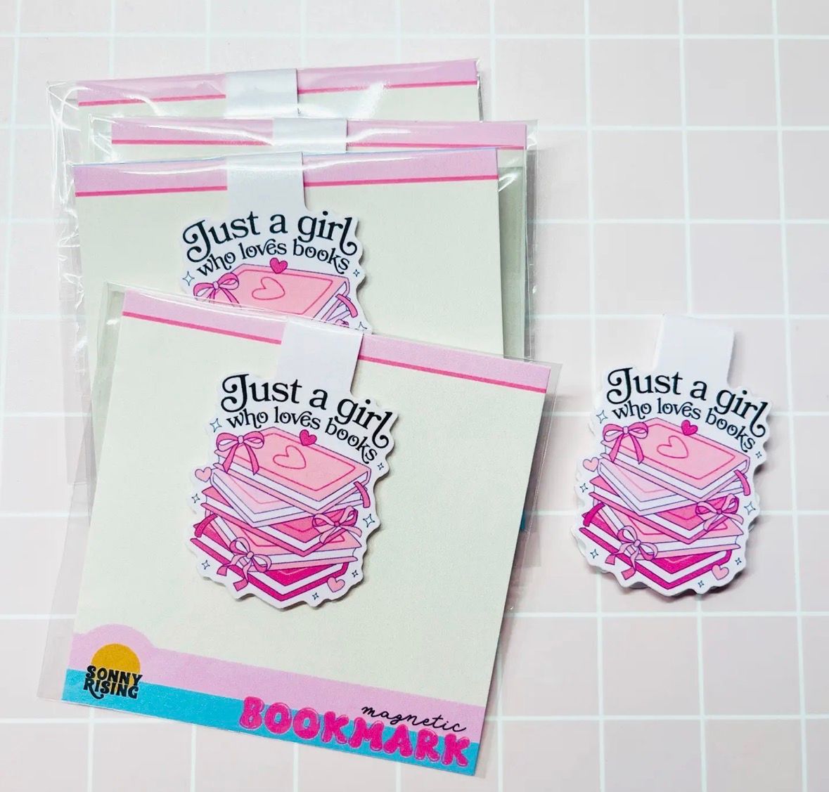 Just a girl magnetic bookmark