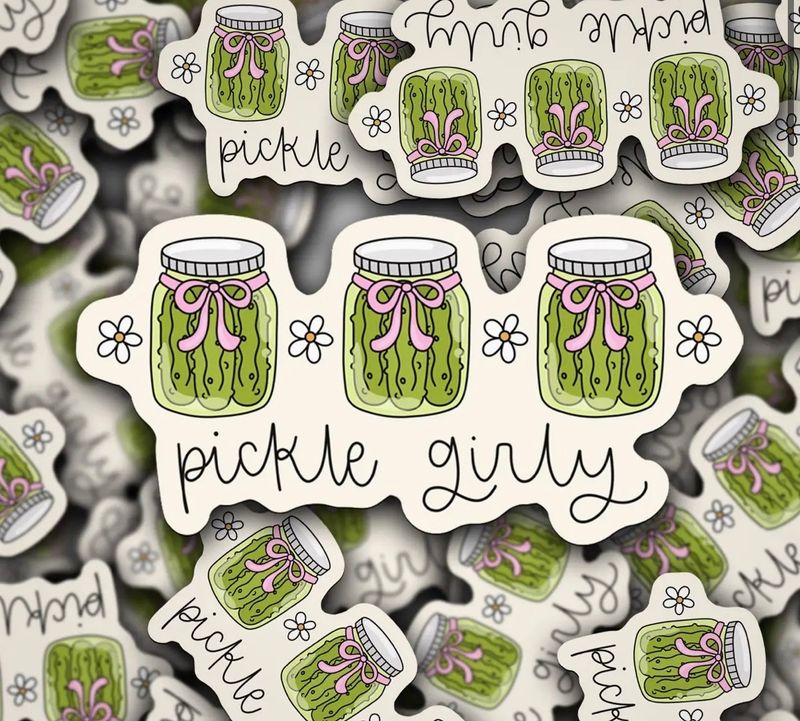 Pickle girly sticker