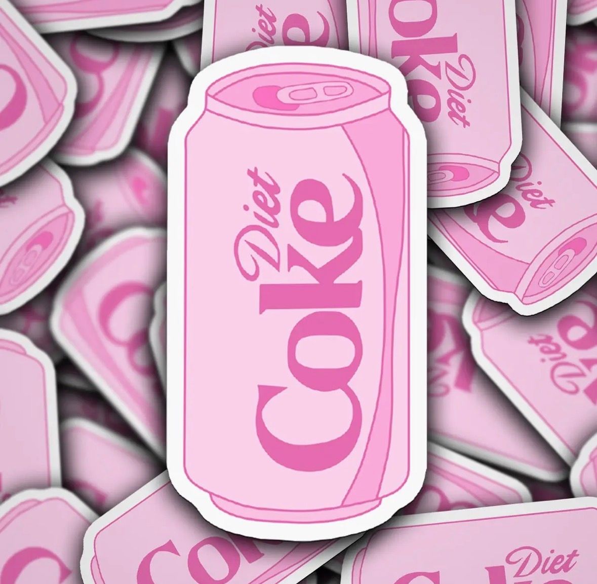 Pink Diet Coke sticker
